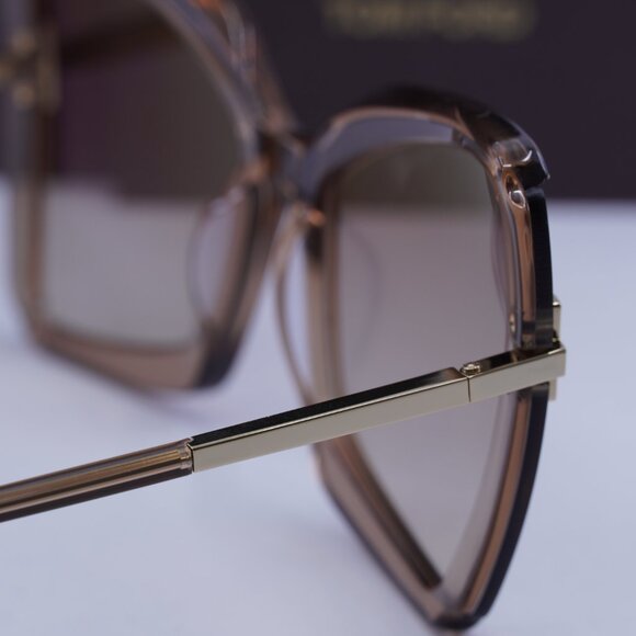 Tom Ford FT0766 57G Gia Butterfly Sunglasses - Rose Champagne with Rose Gold main image 5